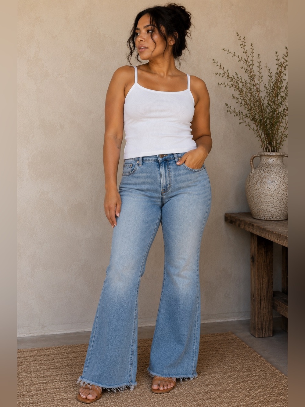 Madewell Mid-Rise Kick Flare Crop Jeans Raw Hem Women’s 28